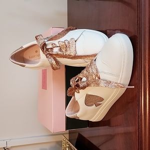 NEW Kate Spade Glitz rose gold sneakers 10B